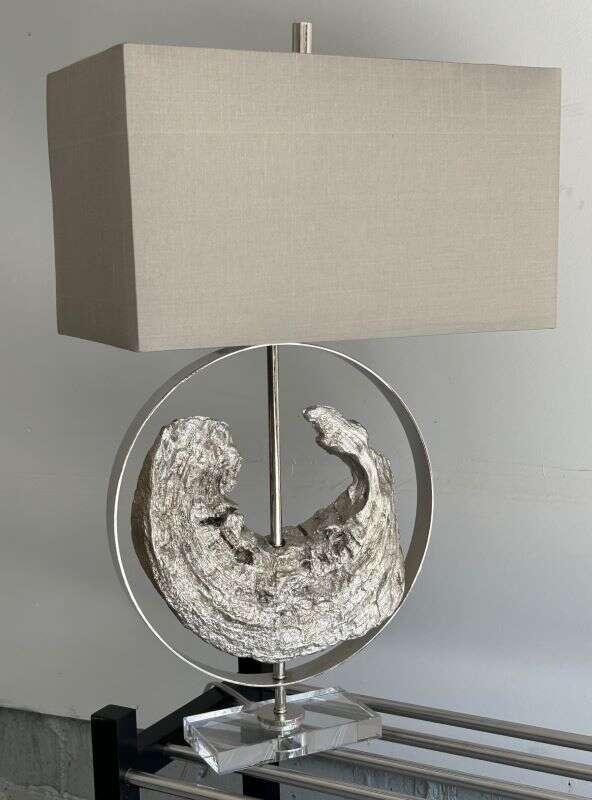 Contemporary design table and floor lamps