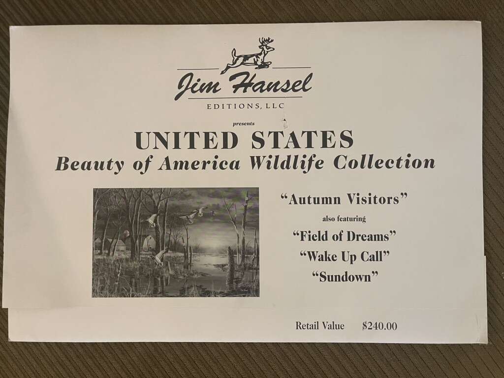 Jim Hansel Duck / Geese / Pheasant Wildlife Prints