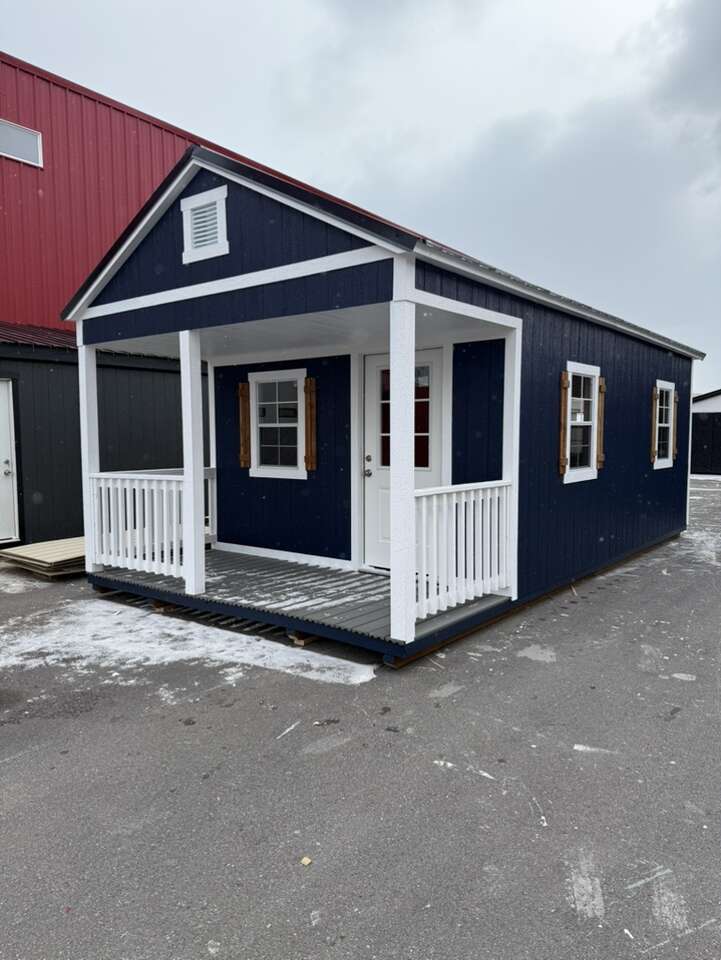 True 12x24 Ranch Cabin Shed Lofted