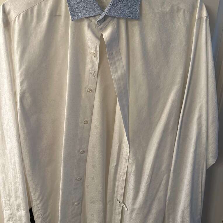 Bugatchi Uomo Dress Shirt Classic Fit Size Large
