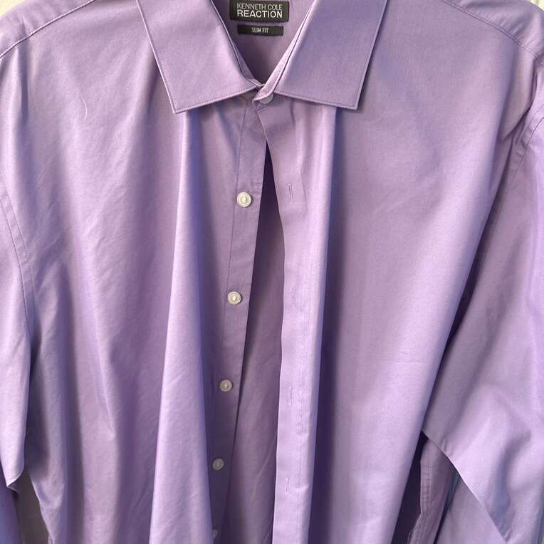 KENEETH COLE SLIM FIT DRESS SHIRT SIZE LARGE