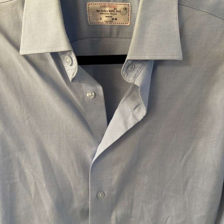Lorenzo Uomo Trim Fit Dress Shirt Size Large