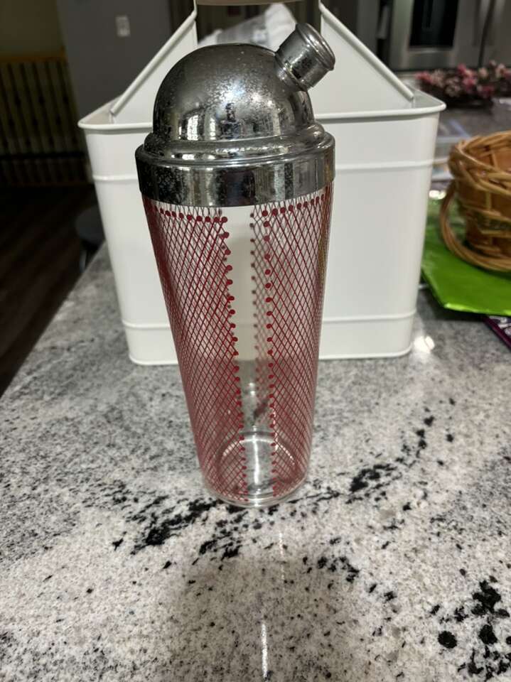 Art Deco Glass Cocktail Shaker