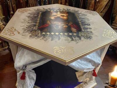 Yorkie Dog Bed Vintage Thomasville 70s Solid Wood Hexagon End Table *FREE LOCAL DELIVERY*