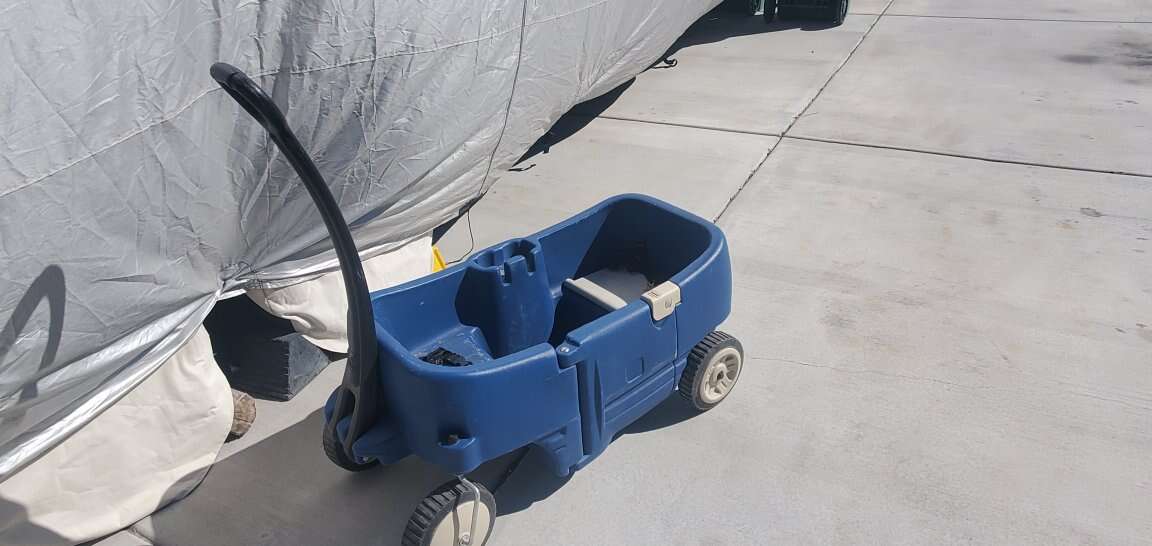 Cute Blue wagon