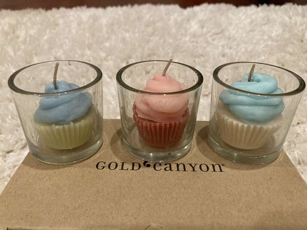 Gold Canyon Cake bites Mini Cupcake Candles