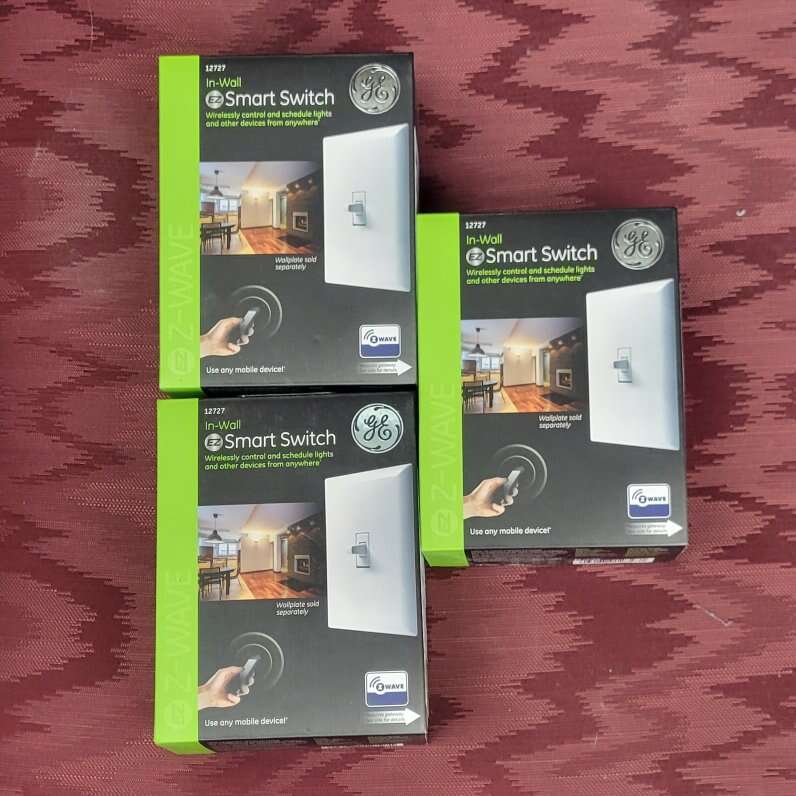 3 GE 12727 Add-On 15A 3-Way Switch for Z-Wave Smar