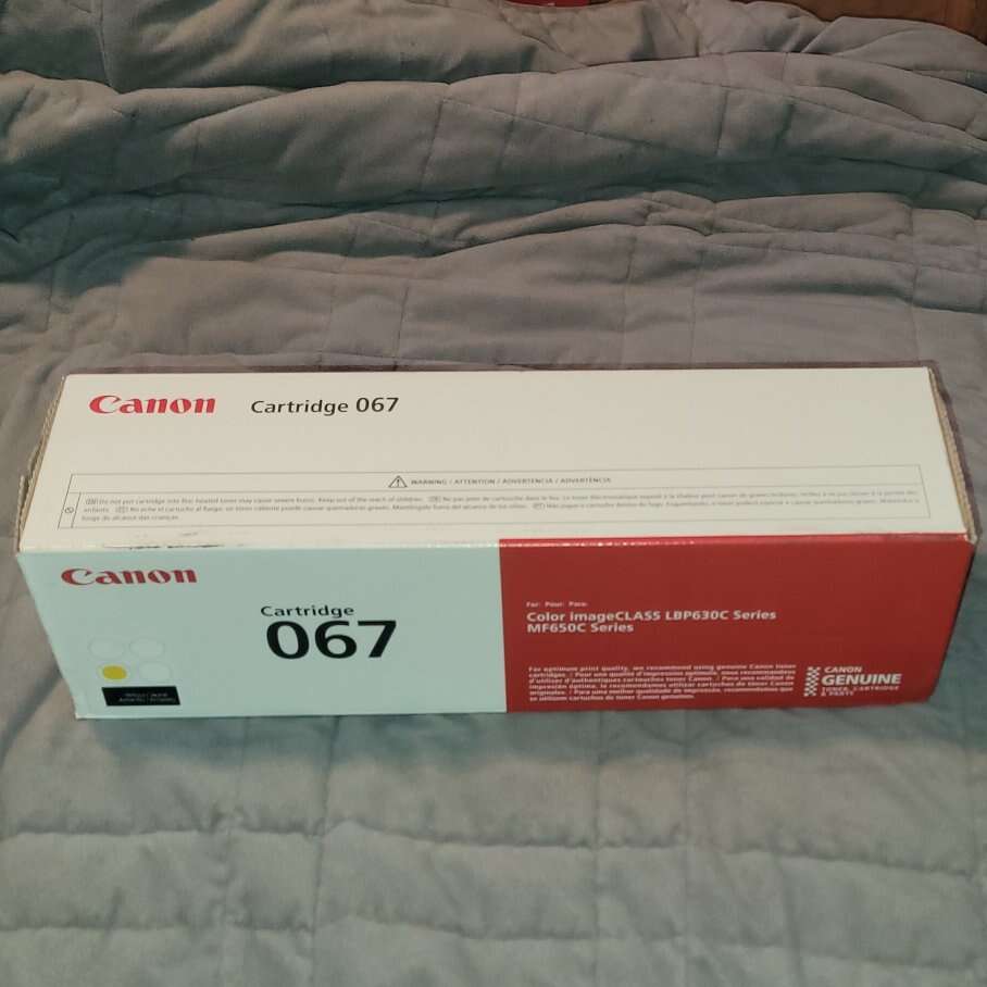 4 CANON 067 YELLOW TONER CARTRIDGE NEW GENUINE