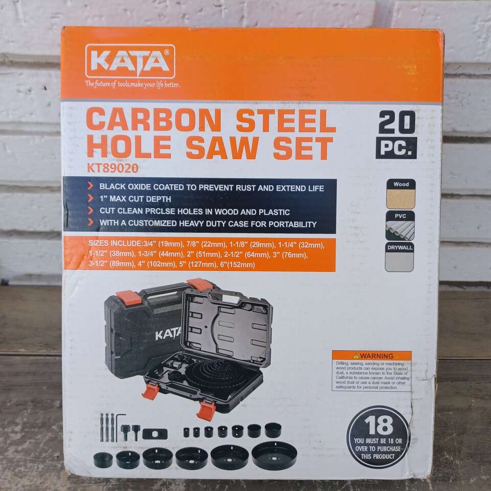 Carbon steel hole saw set