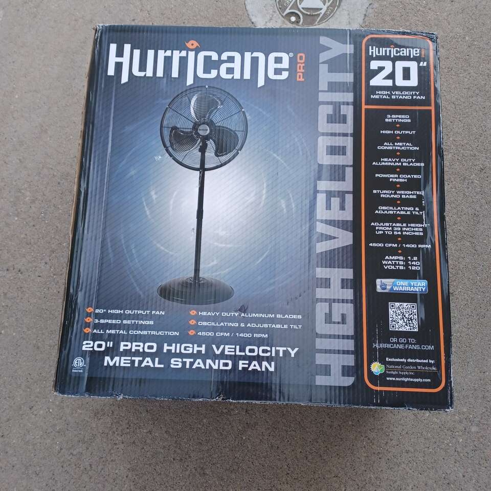 hurricane 20 inch fan