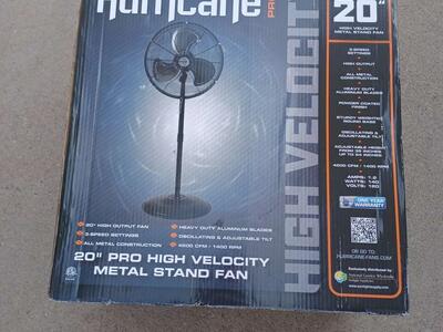 hurricane 20 inch fan