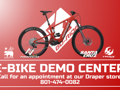 Demo E-bikes in stock. Rent today!