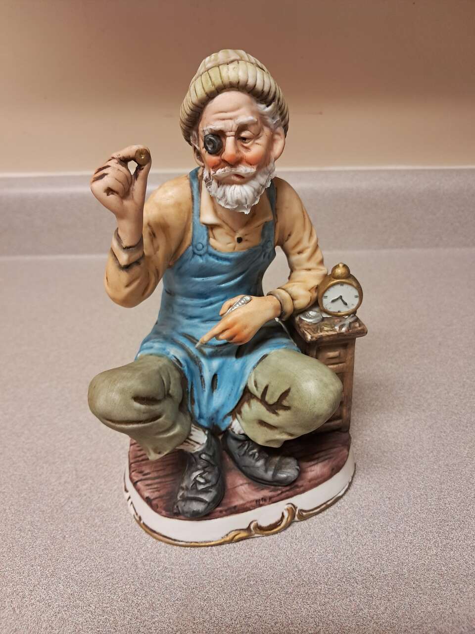Napcoware watchmaker figurine - rare vintage ceramic