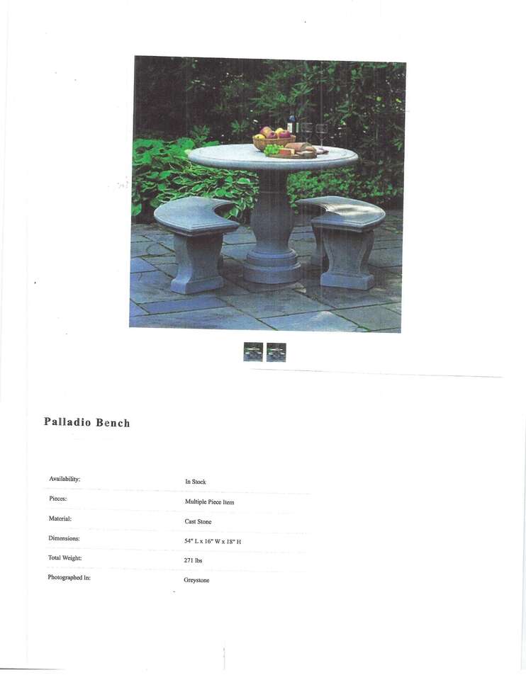 NEW Palladio Table and 3 Benches