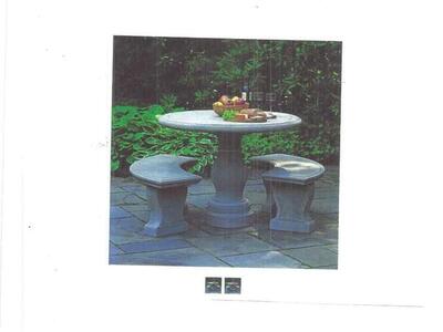 NEW Palladio Table and 3 Benches