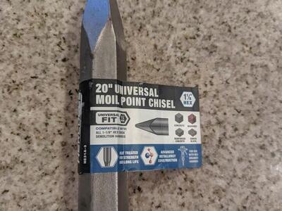 20 In. Universal Moil Point Hex Chisel