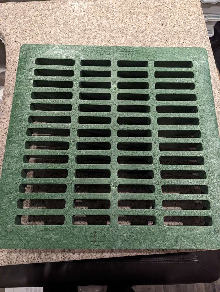24" NDS Square Plastic Grate for Basin Green 2412