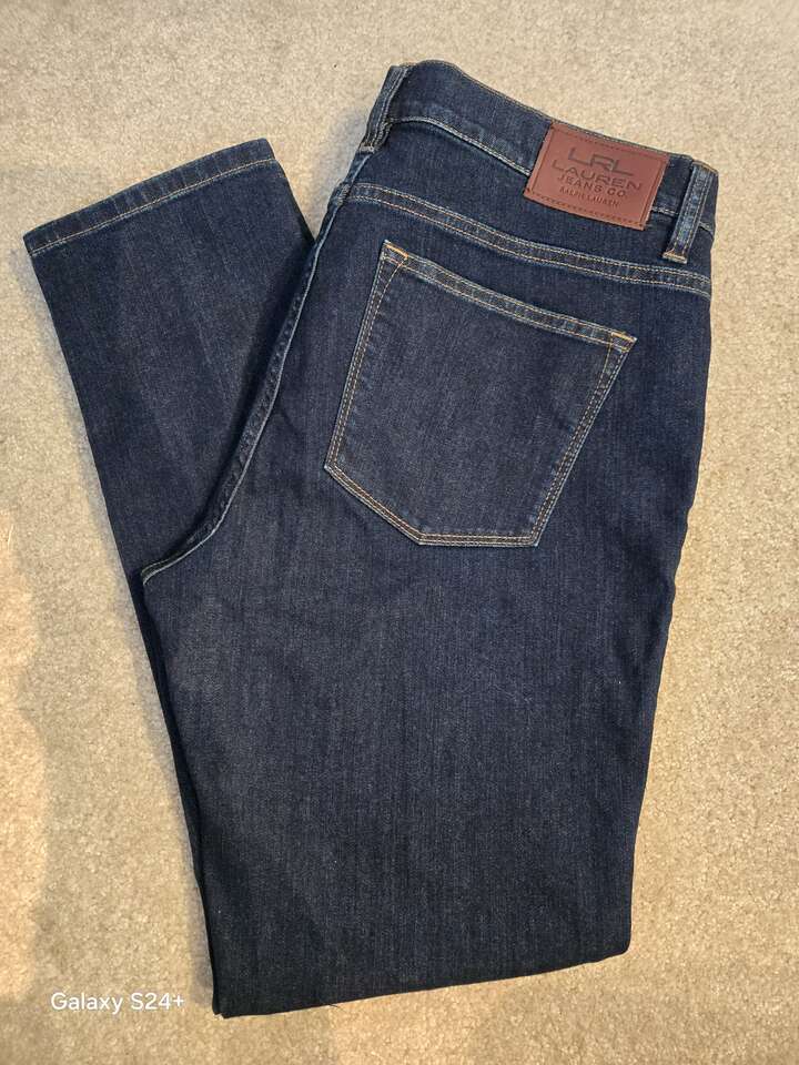 Ralph Lauren Jeans Co Women's Size 14 Dark Blue Mid Rise Modern Skinny Jeans