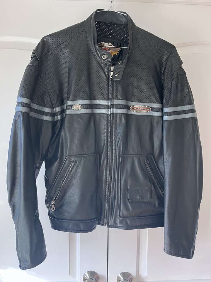 Harley Davidson Classic Cruiser Leather Jacket Size XL