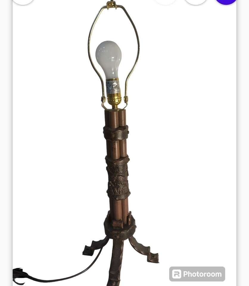 Wrought Iron Lamp 29” Tall