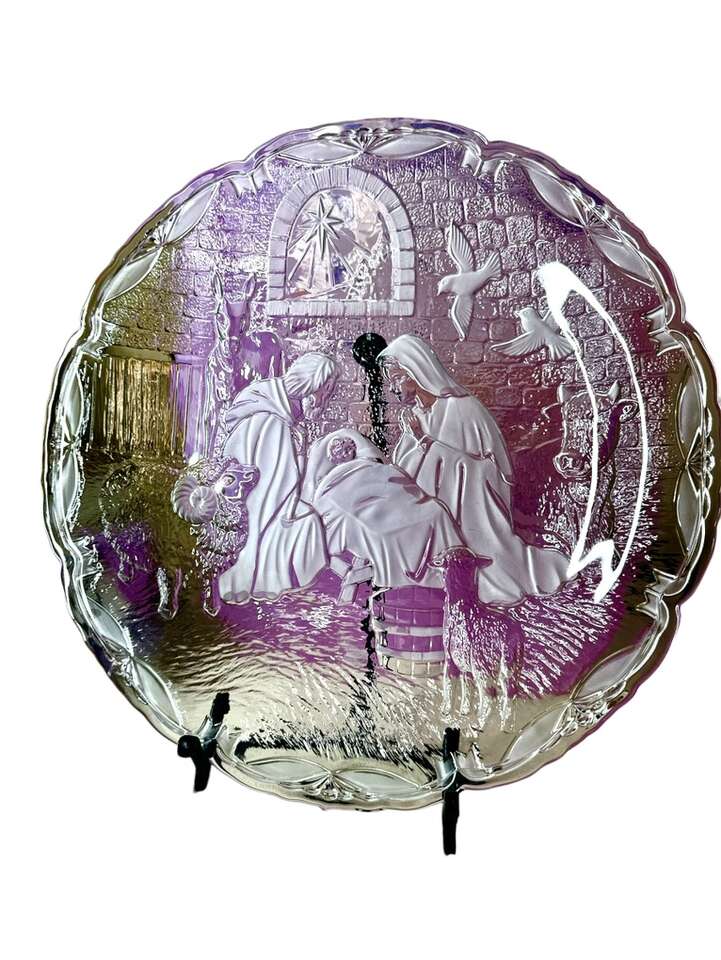 Mikasa Chrystal Nativity Plate Large 16