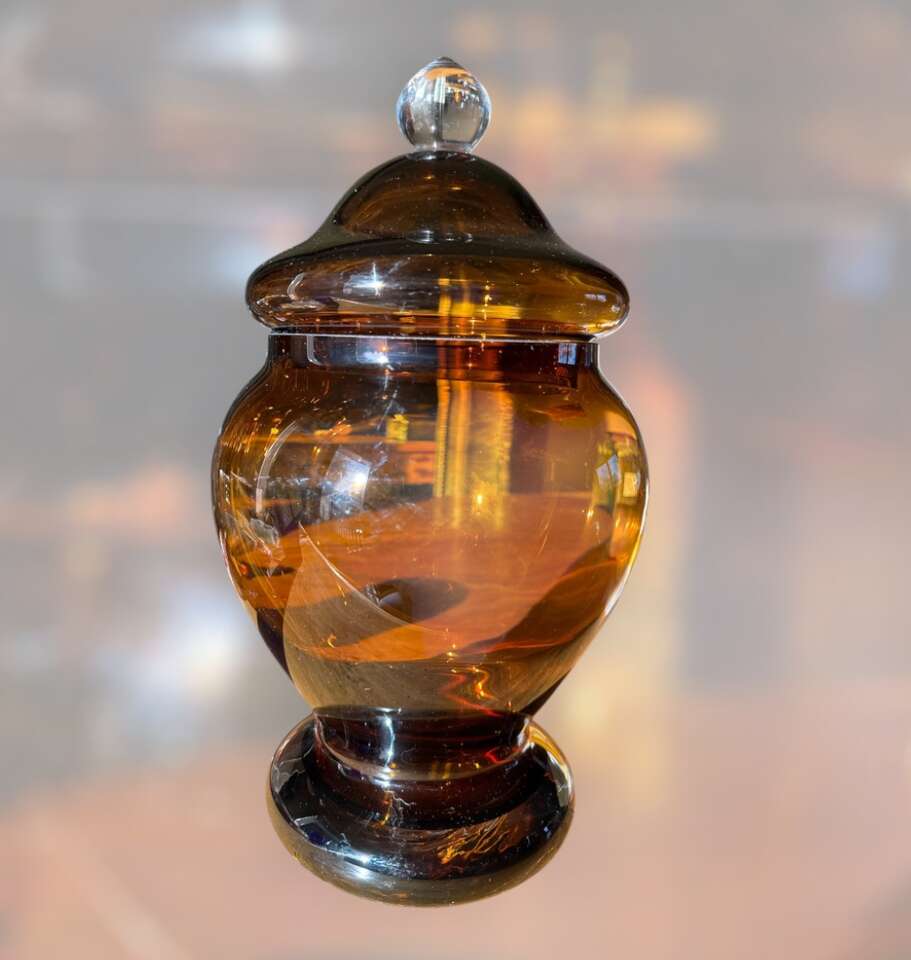 Murano Amber Apothecary Art Glass 14