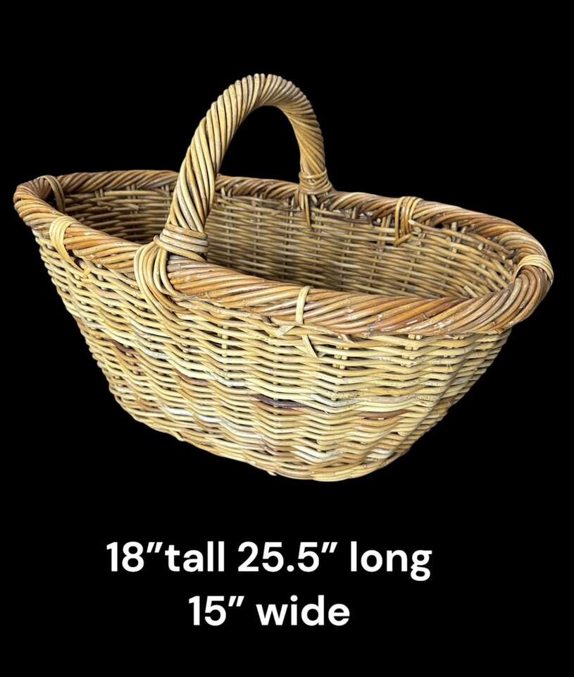 Honey Brown Willow Basket Large