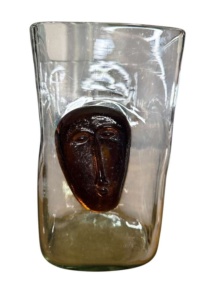 Art Glass Vase Hand Blown 60's