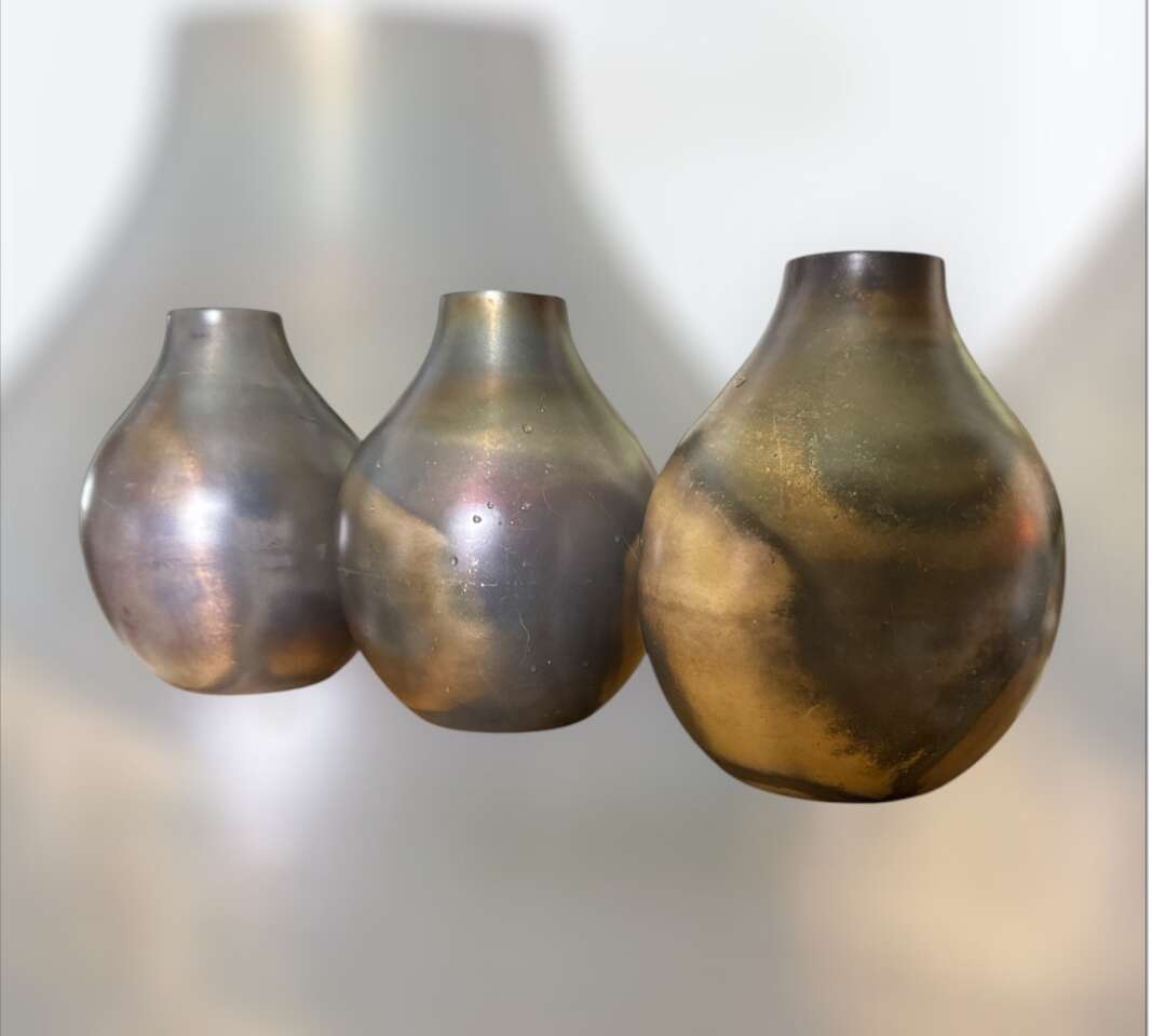 iron Round Vases Crate & Barrel