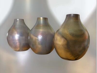 iron Round Vases Crate & Barrel