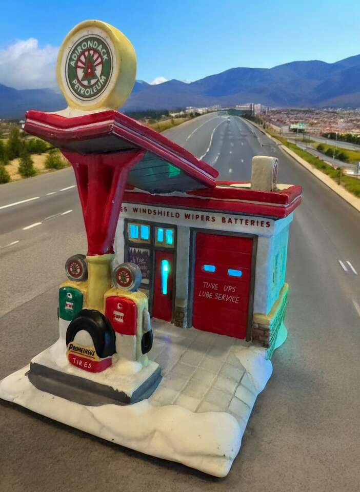 Modeled Gas Station Retro Aesthetic's