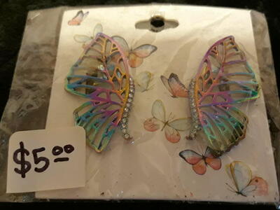 New, Butterfly Earrings/Ear Cuffs $5