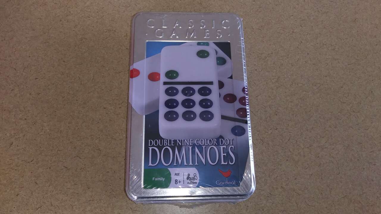 New And Unopened Tin Of Dominoes Double Nine