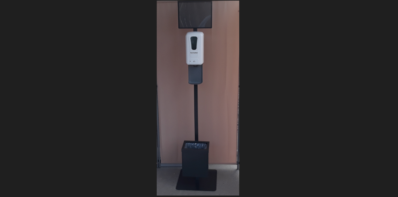 Great For Camp Site-Soap or Sanitizer Station w/ Sign Holder and Trash Bin-NEW