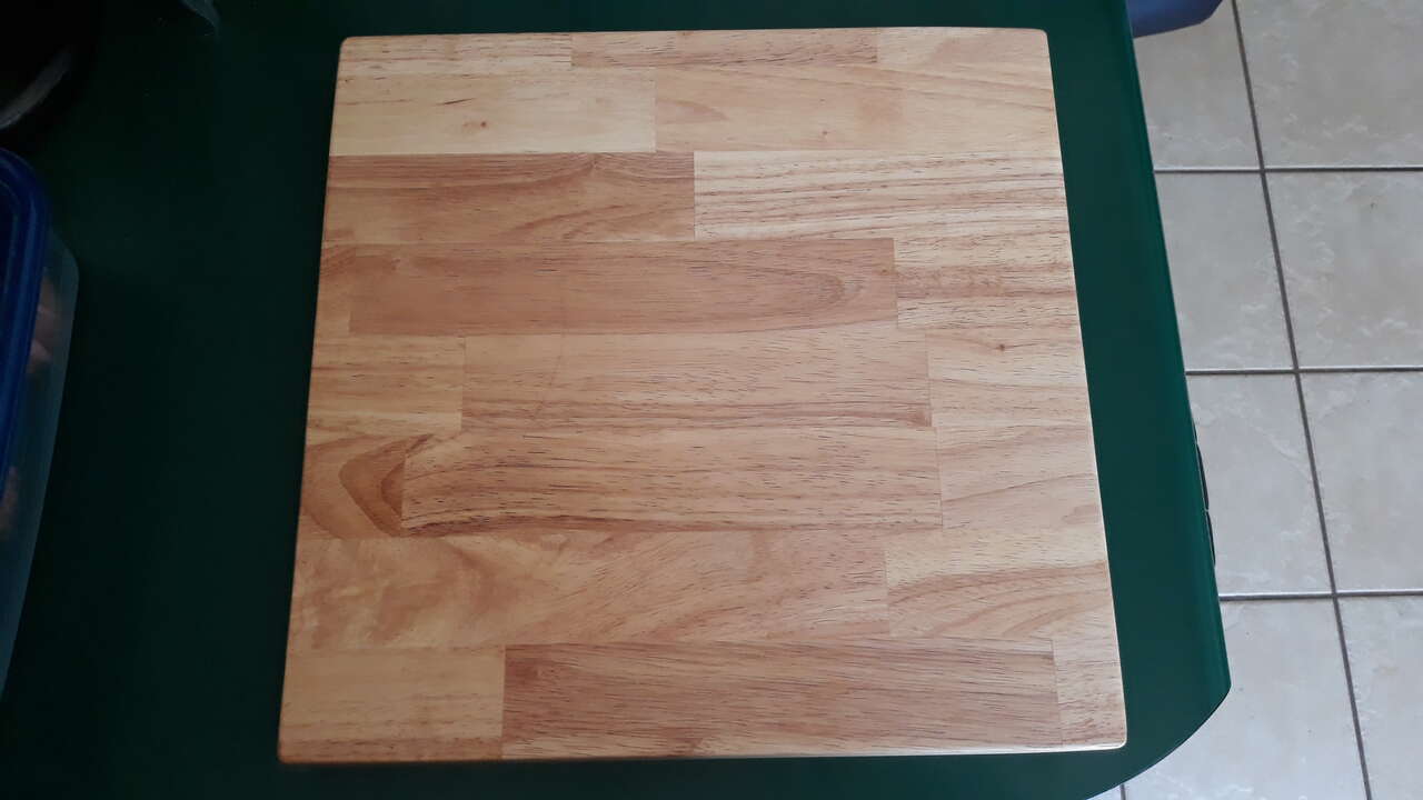 New and unused-Butcher Block Cutting Board 15W X 15L X 1.5 inch thick, Handmade By Me