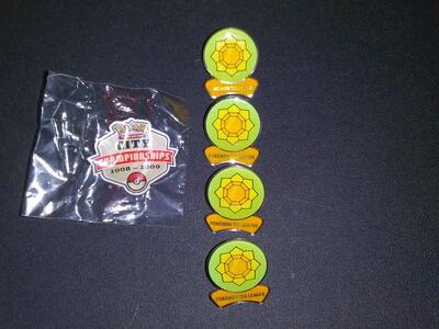 Pokemon City Championship 2008-2009 Pin and Four TCG League Pins