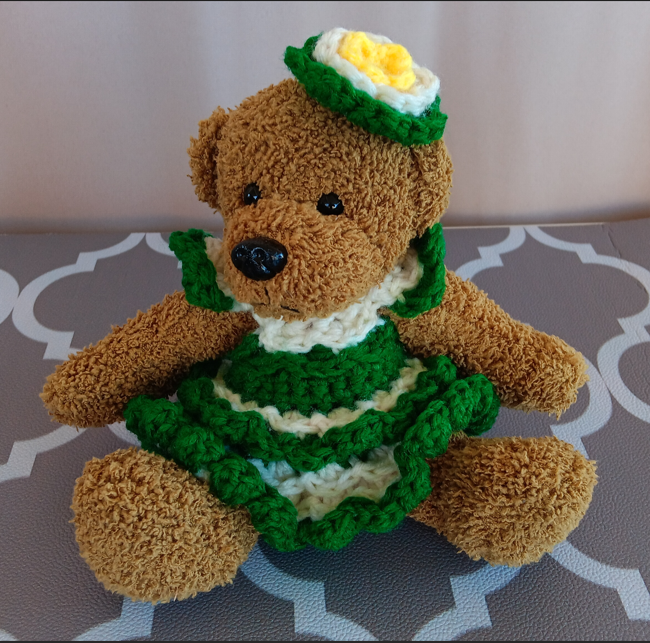 Bear in Handmade Outfit- Katie