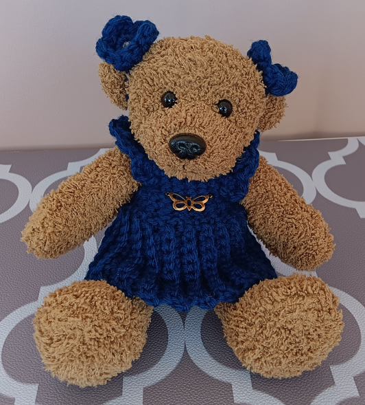 Bear in Handmade Outfit- Susie