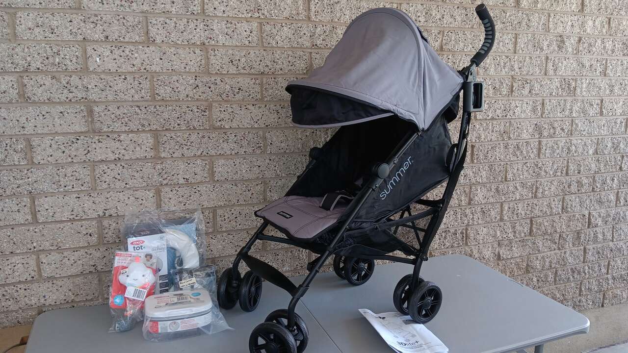 Stroller with Rain Cover and More, New in Packages