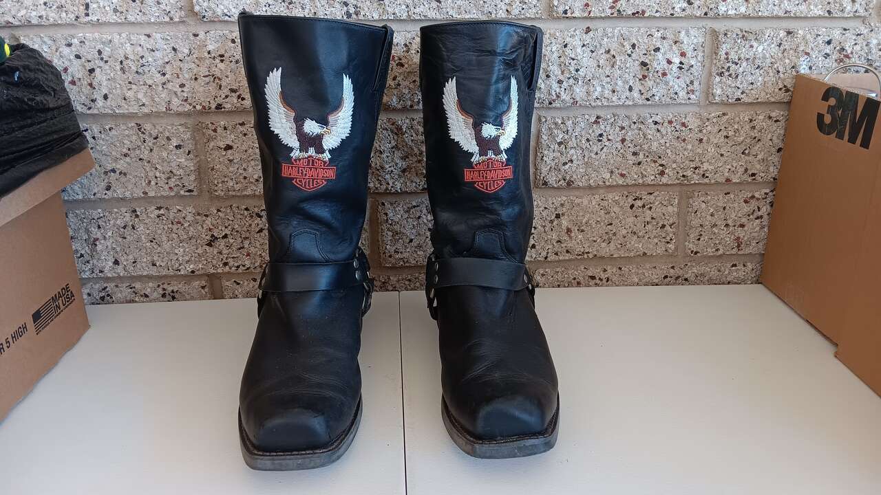 Sz 14 Harley Davidson Leather Boots
