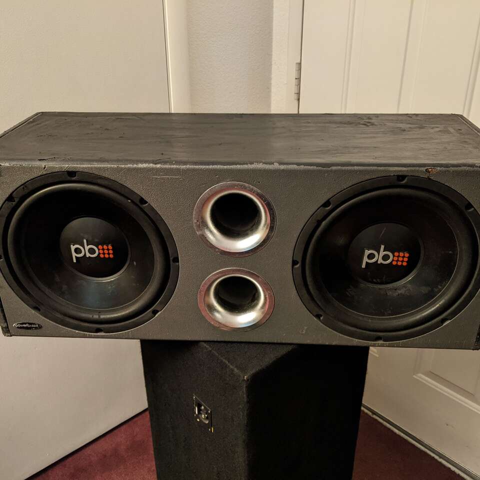 powerbass dual 12" vented subwoofers