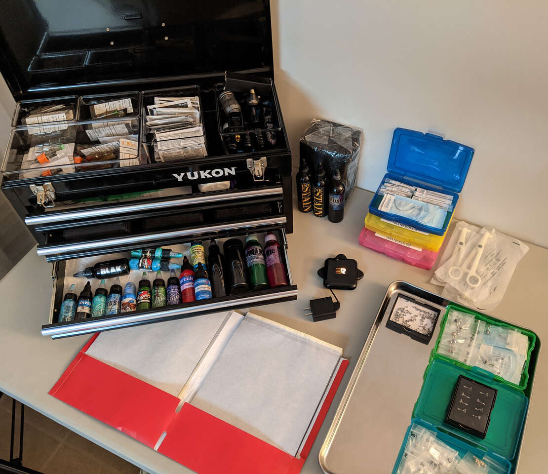 tattoo piercing supplies kit mobile studio