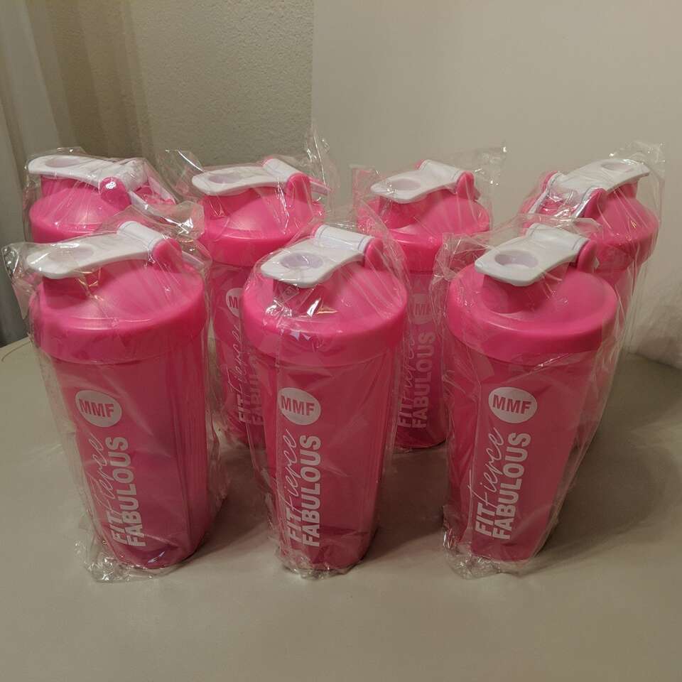 28 oz pink blender bottles (7 unit bundle)