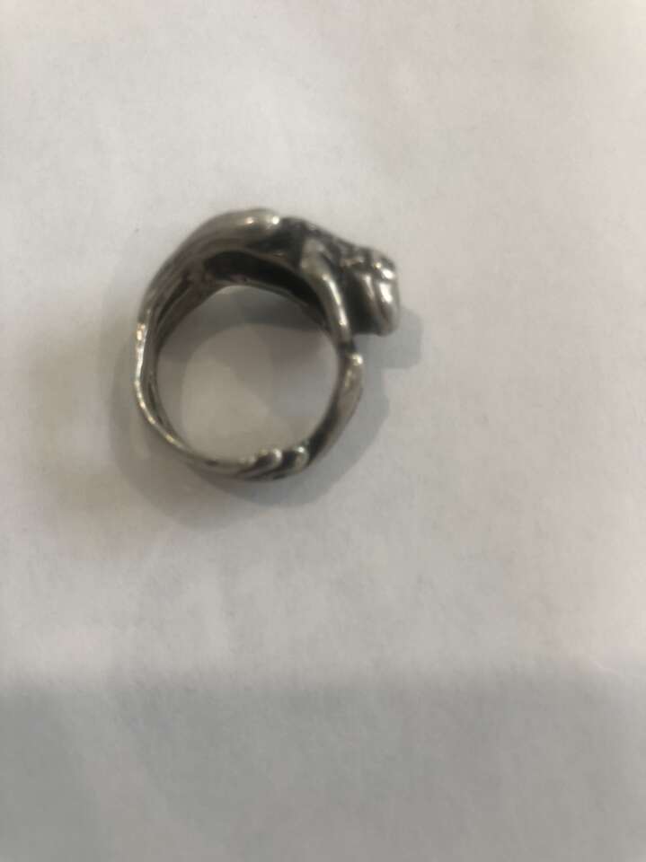 Sterling Silver Frog Ring Size 6
