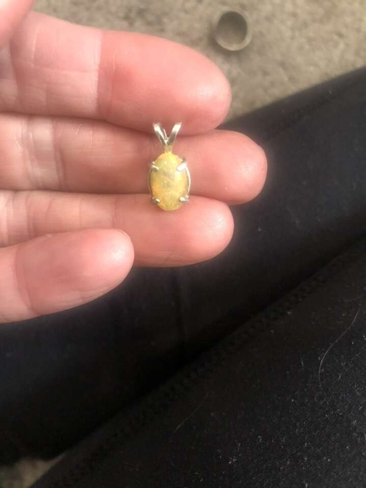 STERLING SILVER OPAL PENDANT