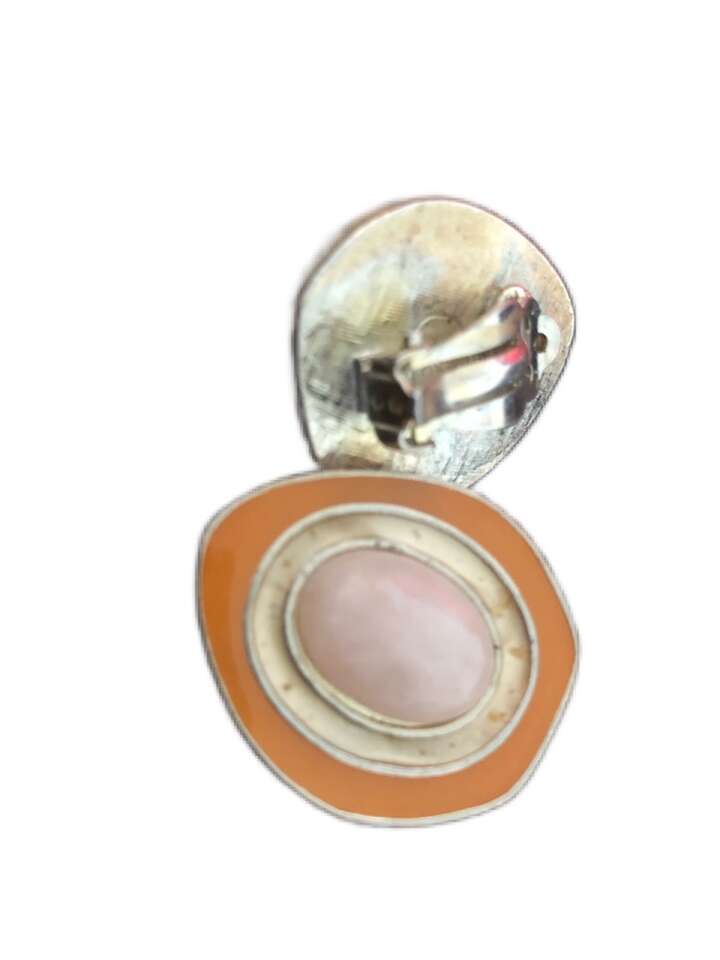 CELIA SABIRI Rose Quartz Earrings Vintage