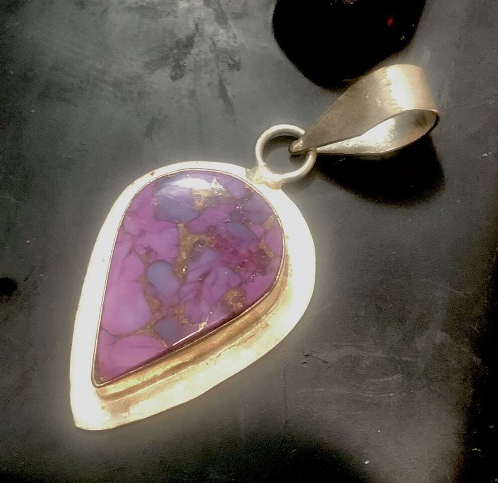 PURPLE TURQUISE STERLING SILVER PENDANT
