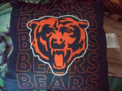 (2) Chicago Bears 18'' x 18'' Pillows