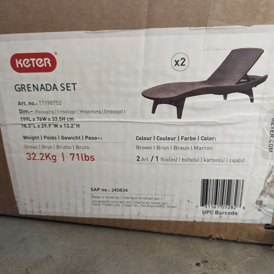 Keter grenada chaise discount lounger