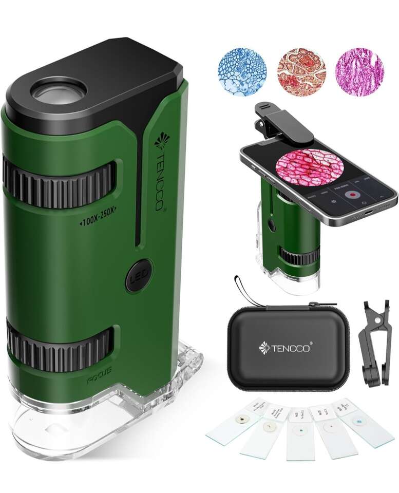 New 100x - 250x Pocket Microscope